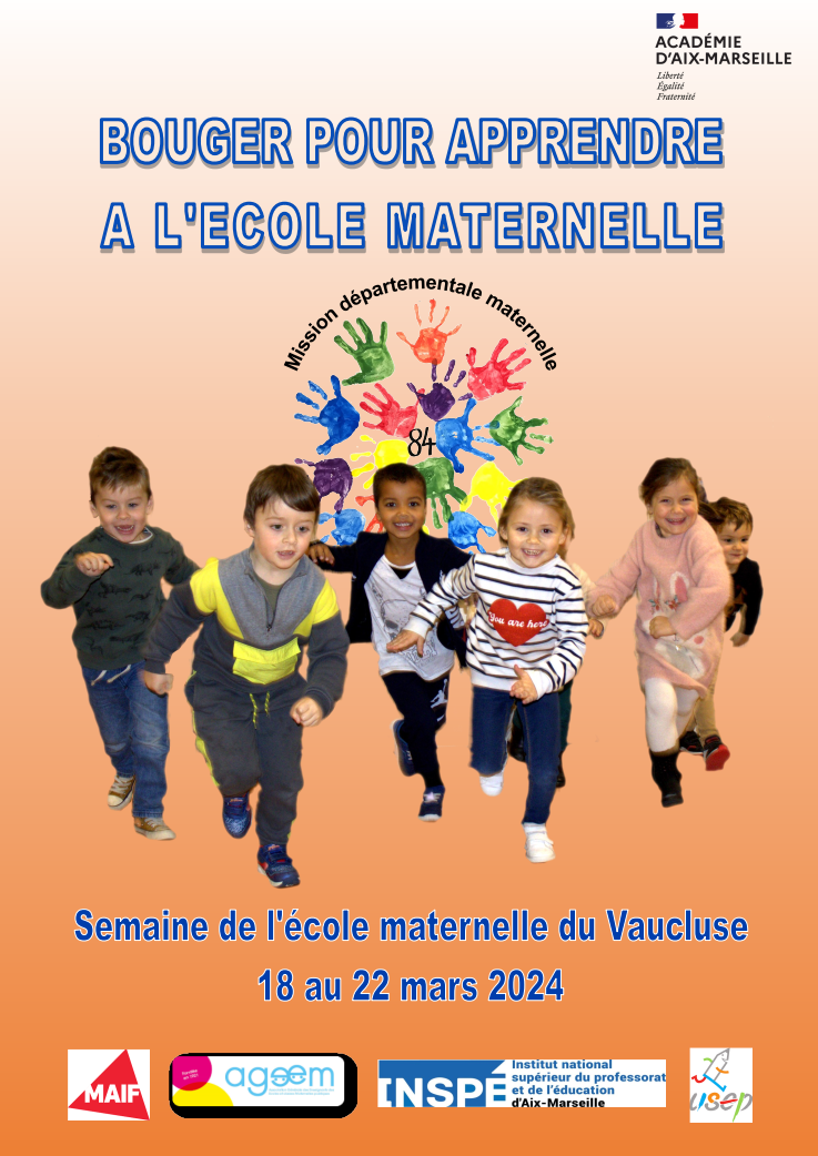 Affiche semaine de la maternelle en Vaucluse 2024