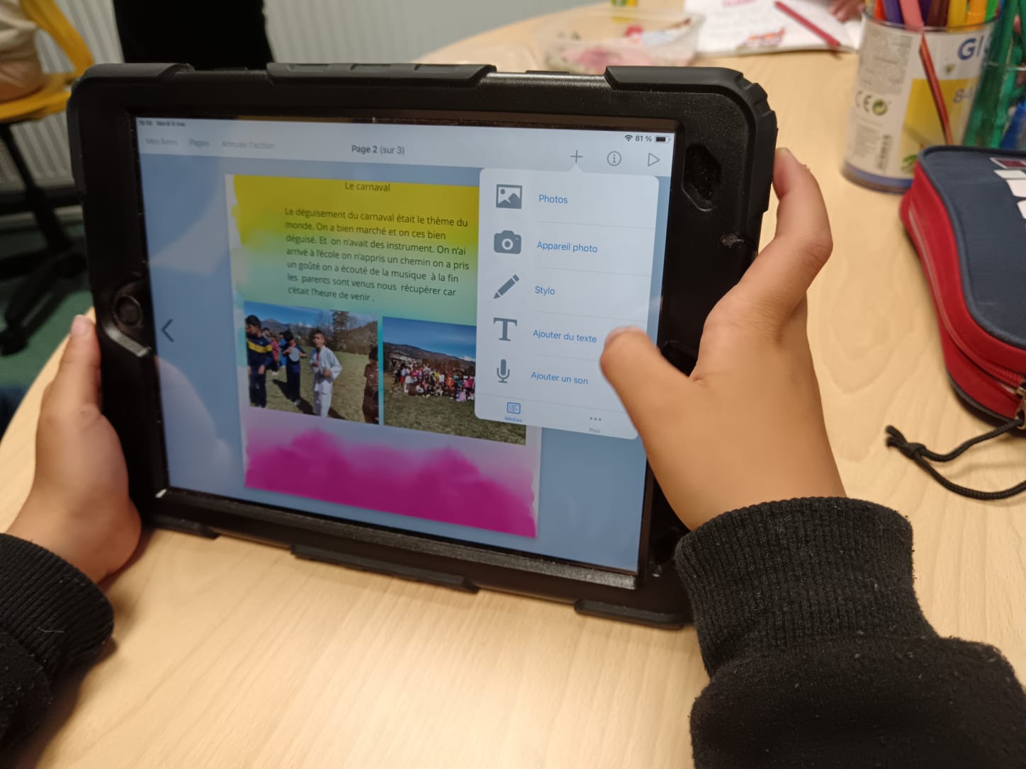 Utilisation de tablettes à la médiathèque de l'école Bellevue à Gap